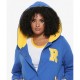 Riverdale R Logo Cheer Girls Blue Bomber Cotton Hoodie Jacket